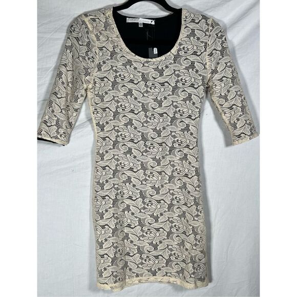 Lovers + Friends Revolve Women’s Sway Lace Bodycon Dress Cream Size‎ Small - Picture 2 of 7